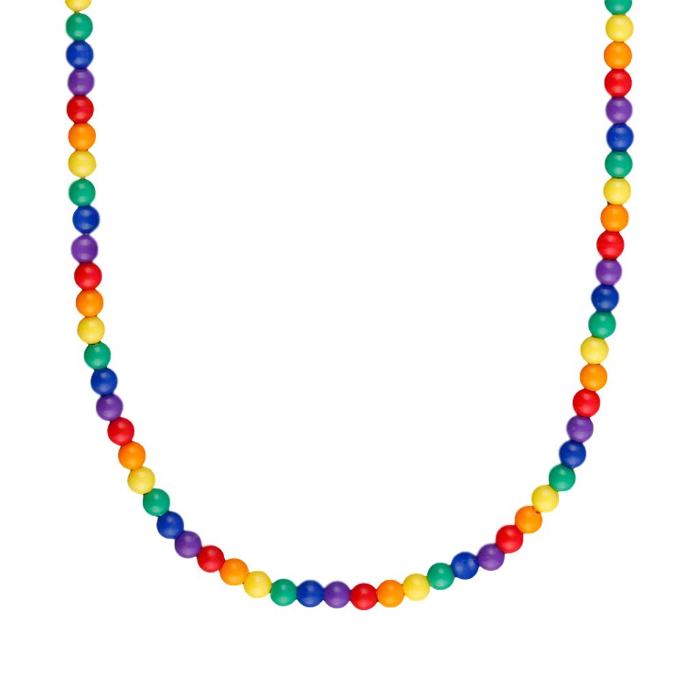 Non Light Up Rainbow Beads Necklace All Products 3
