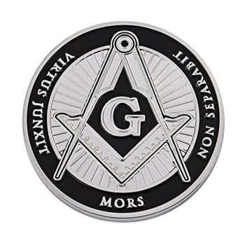 Freemason Masonic Ancient Black Silver Coin | Best Glowing Party Supplies