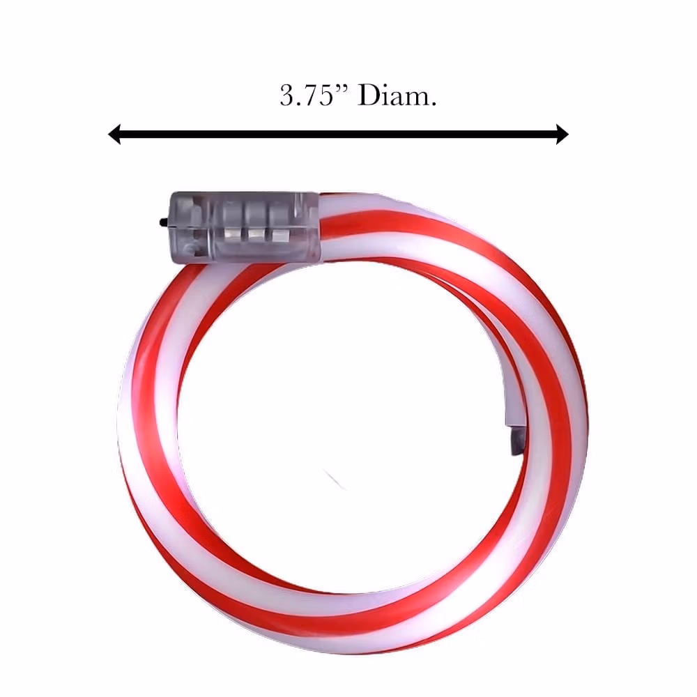 Light Up Christmas Candy Cane Tube Bracelet All Products 5