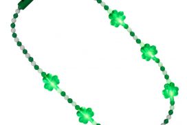 Light Up Shamrock Charms Opaque Bead Necklace for St Patricks Day All Products