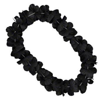 Hawaiian Flower Lei Necklace Black All Products