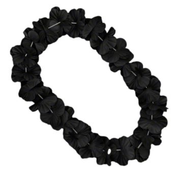Hawaiian Flower Lei Necklace Black All Products