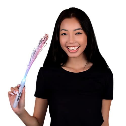 Patriotic Fiber Optic Wand with Red White Blue LEDs 4th of July 4