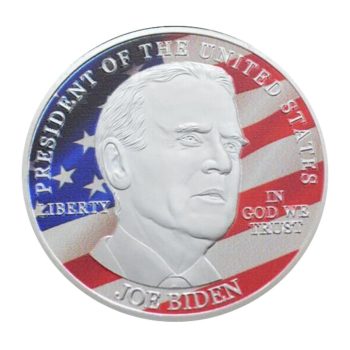 46th US President Joe Biden on USA Flag Commemorative Silver Plated Coin Build Back Better All Products
