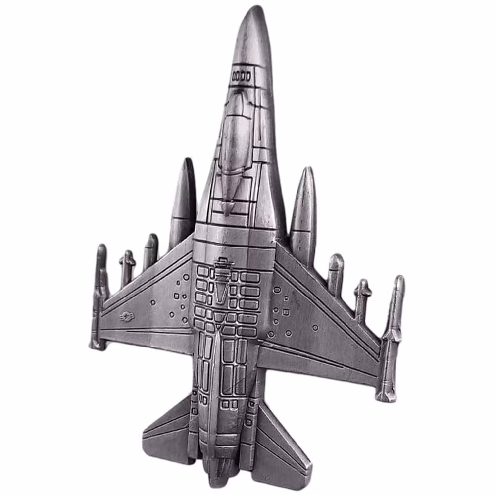 3D Aircraft Shaped F16 Fighting Falcon US Air Force Commemorative Coin Collector Air Force 7