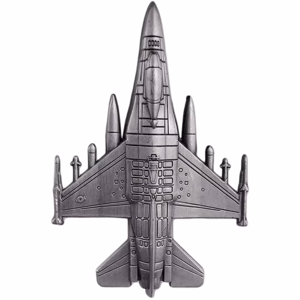 3D Aircraft Shaped F16 Fighting Falcon US Air Force Commemorative Coin Collector Air Force 5
