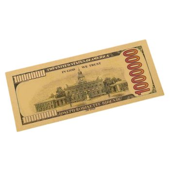 Joe Bidden Kamala Harris Tandem 24k Gold Plated Bill Collectible Banknotes for Decoration 24K Gold and Silver Plated Replica Bills