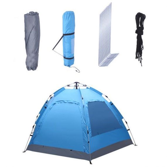 3 to 4 Persons Waterproof Double Door and Window Compact Family Tent ...