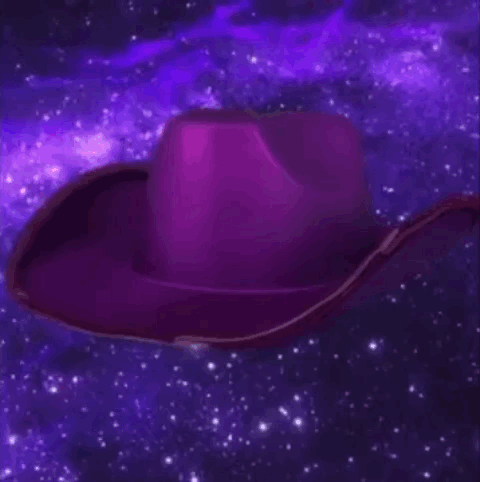 Shiny Light Up Purple Cowboy Hat