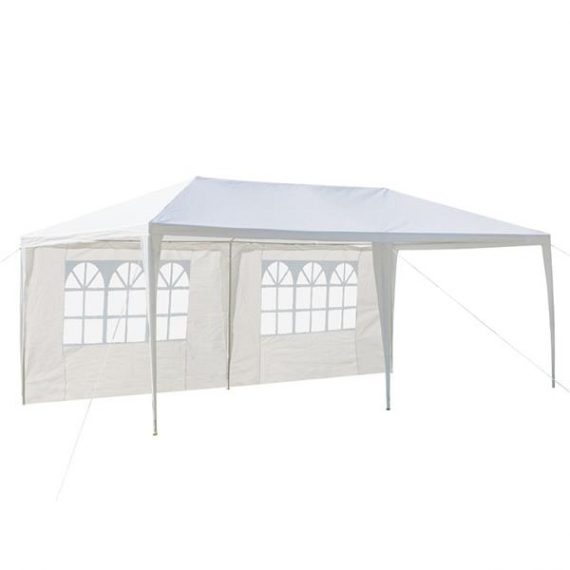 Pop Up Gazebo Shade Waterproof Party Tent With Spiral Tubes 4 Removable 