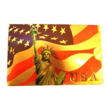 24 Karat USA Flag Patriotic Statue of Lady Liberty Gold Plated Waterproof Playing Cards 24K Gold and Silver Plated Replica Bills