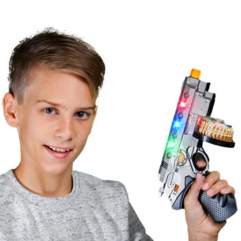 Light Up Flashing Tommy Pistol Gun with Sound Effects All Products