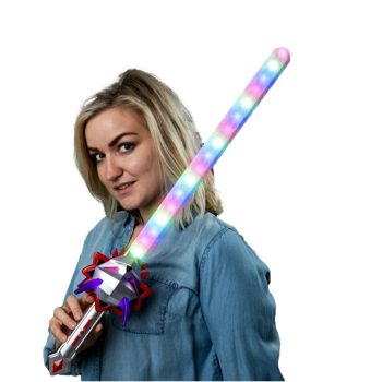 28 Inch LED Futuristic Multicolor Alien Space Invader Sound and Light Upon Impact Sword Assorted All Products