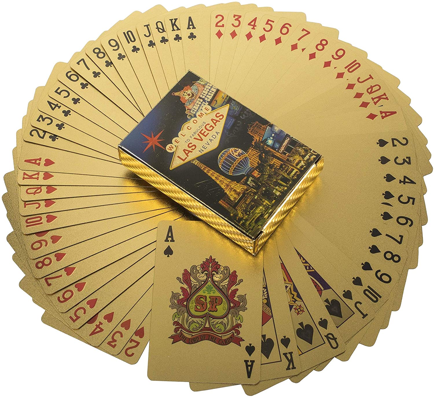 Welcome to Fabulous Las Vegas Nevada 24k Gold Foil Plated Waterproof Playing Cards 24K Gold and Silver Plated Replica Bills 3