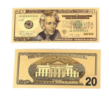 Set of 14  Commemorative Mega Billion 24K Gold Plated US Dollar Fake Banknotes Timeless Collection Protector Sold Separately 24K Gold and Silver Plated Replica Bills