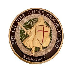 Put on the Whole Armor of God Christian Gold Plated Coin All Products Put on the Whole Armor of God Christian Gold Plated Coin All Products