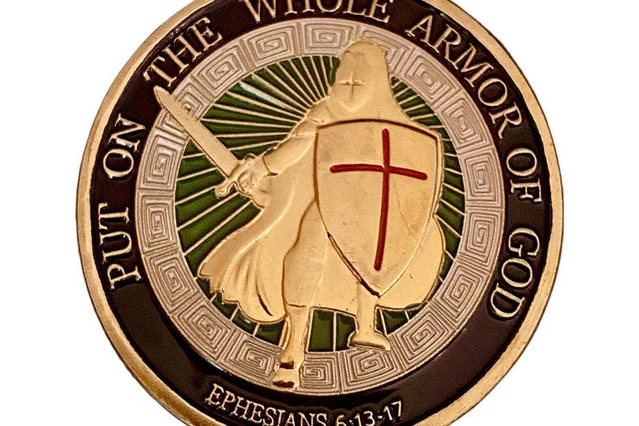 Put on the Whole Armor of God Christian Gold Plated Coin All Products