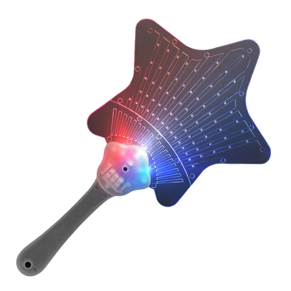 Light Up Transparent Patriotic Star Hand Fan for 4th of July 4th of July 3