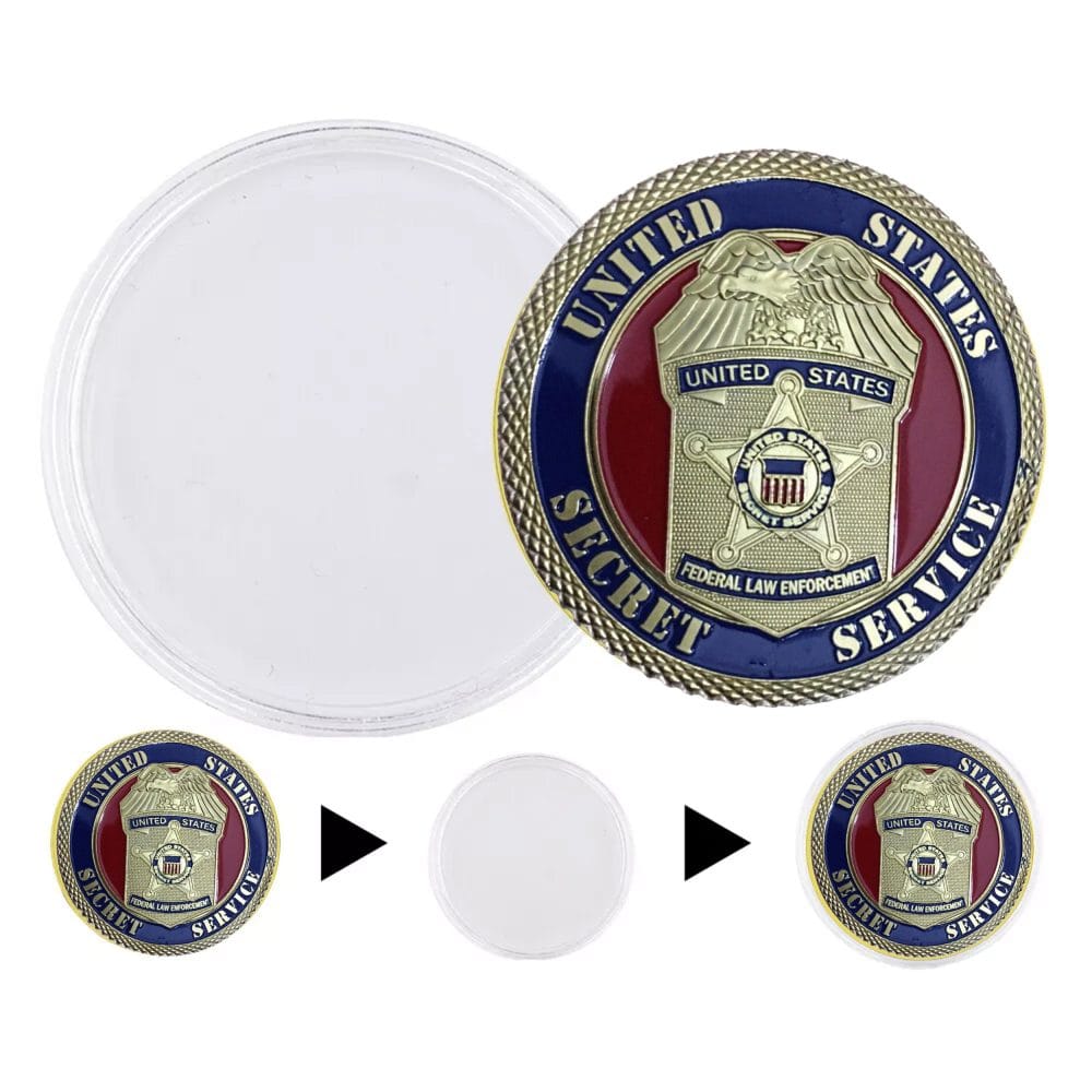 United States Secret Service Gold Plated Commemorative Coin All Products 8