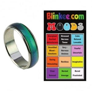 Free (almost) Mood Ring with Mood Ring Color Chart All Products