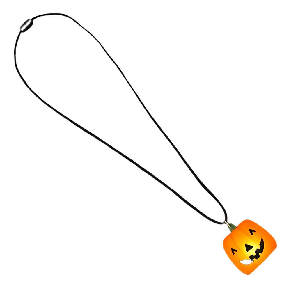 Halloween Pumpkin 9 Light Up Bulb Jack-o-Lantern Necklace with 6 Blinging  Modes | eBay