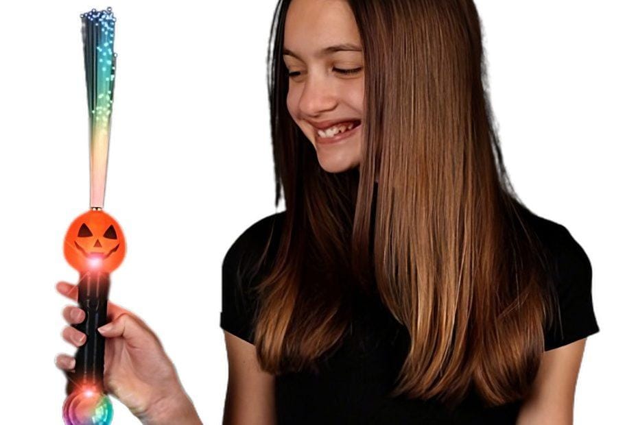 Flashing Fiber Optic Pumpkin Wand with Prism Ball All Products