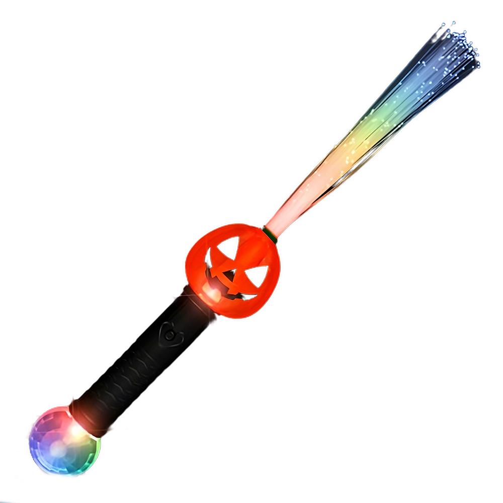 Flashing Fiber Optic Pumpkin Wand with Prism Ball All Products 5