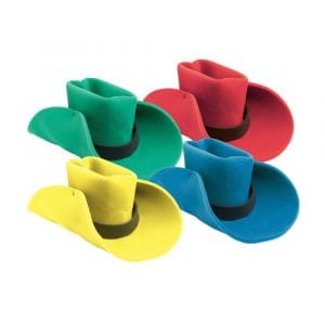 Pack of 3 Non Light Up Assorted Foam Cowboy Hat One Size Fits All Gender All Products