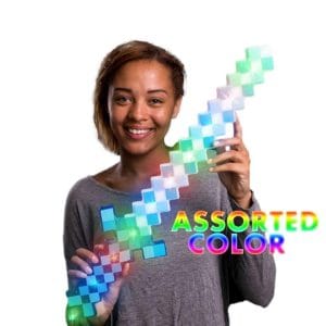 LED Assorted Retro Flashing Pixelated Warrior Sword All Products