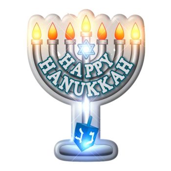 Light Up Happy Hanukkah Body Light Pin All Body Lights and Blinkees