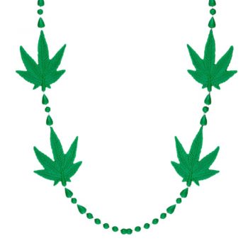 Non Light Up 4 Charm Pot Leaf Opaque Green Necklace Pack of 12 420