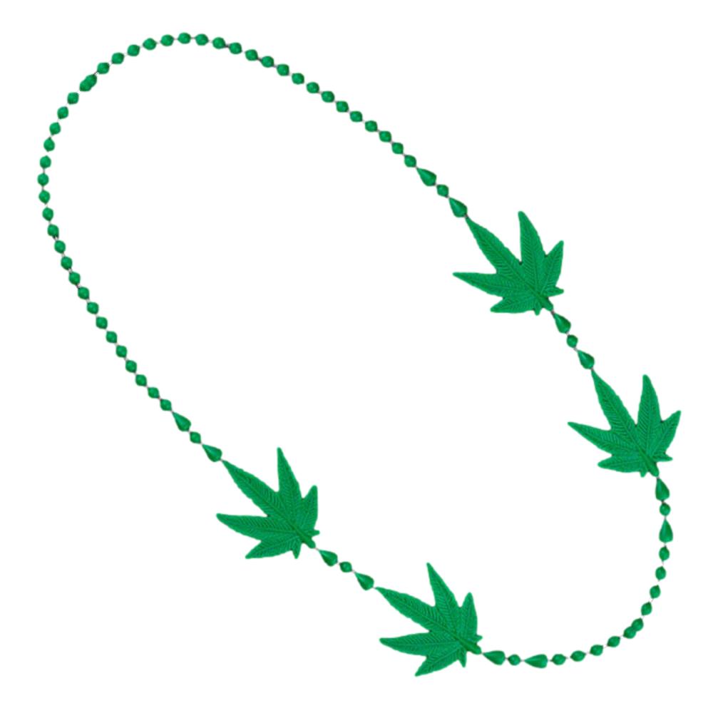 Non Light Up 4 Charm Pot Leaf Opaque Green Necklace Pack of 12 420 5