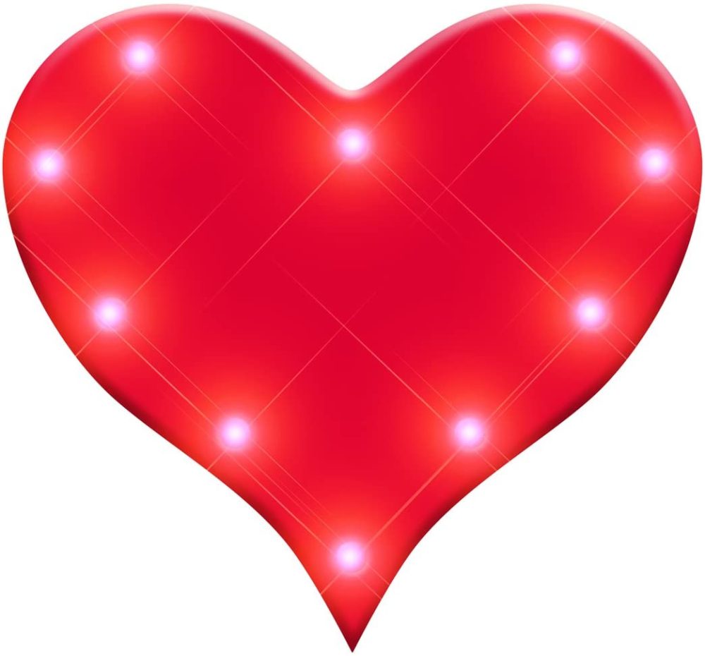 Pack of 12 Red Heart Flashing Battery Operated Body Light Lapel Pins All Products 5