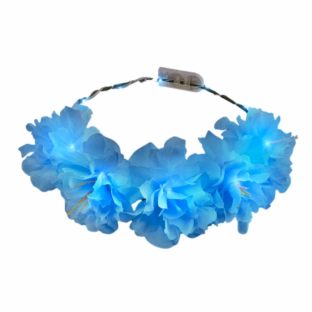 Light Up Flashing Spring Rainbow Wedding Flower Crowns Assortment Pack of 12 All Products 4