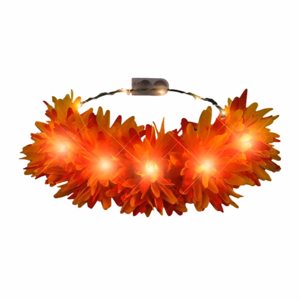 Light Up Flashing Spring Rainbow Wedding Flower Crowns Assortment Pack of 12 All Products 9