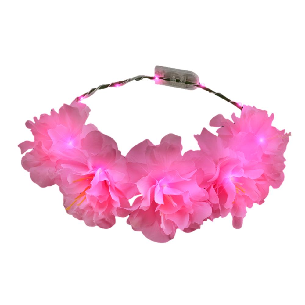 Light Up Flashing Spring Rainbow Wedding Flower Crowns Assortment Pack of 12 All Products 6