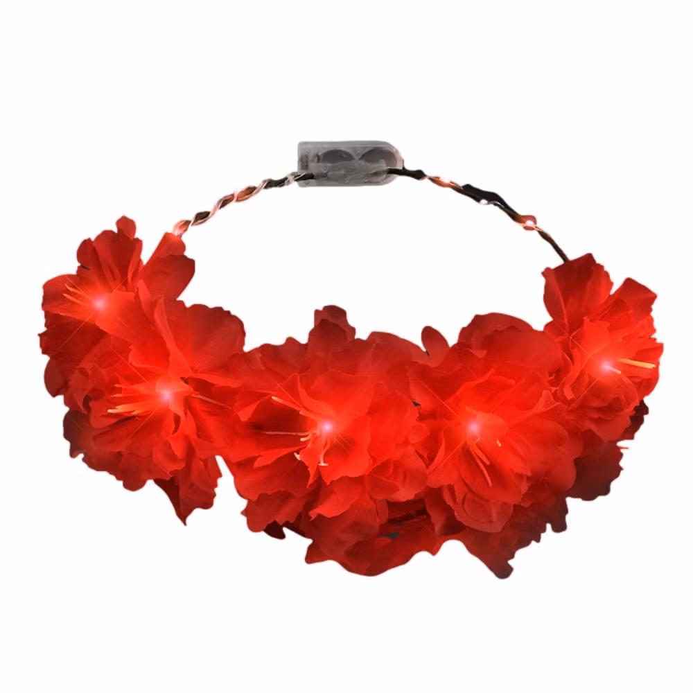 Light Up Flashing Spring Rainbow Wedding Flower Crowns Assortment Pack of 12 All Products 8