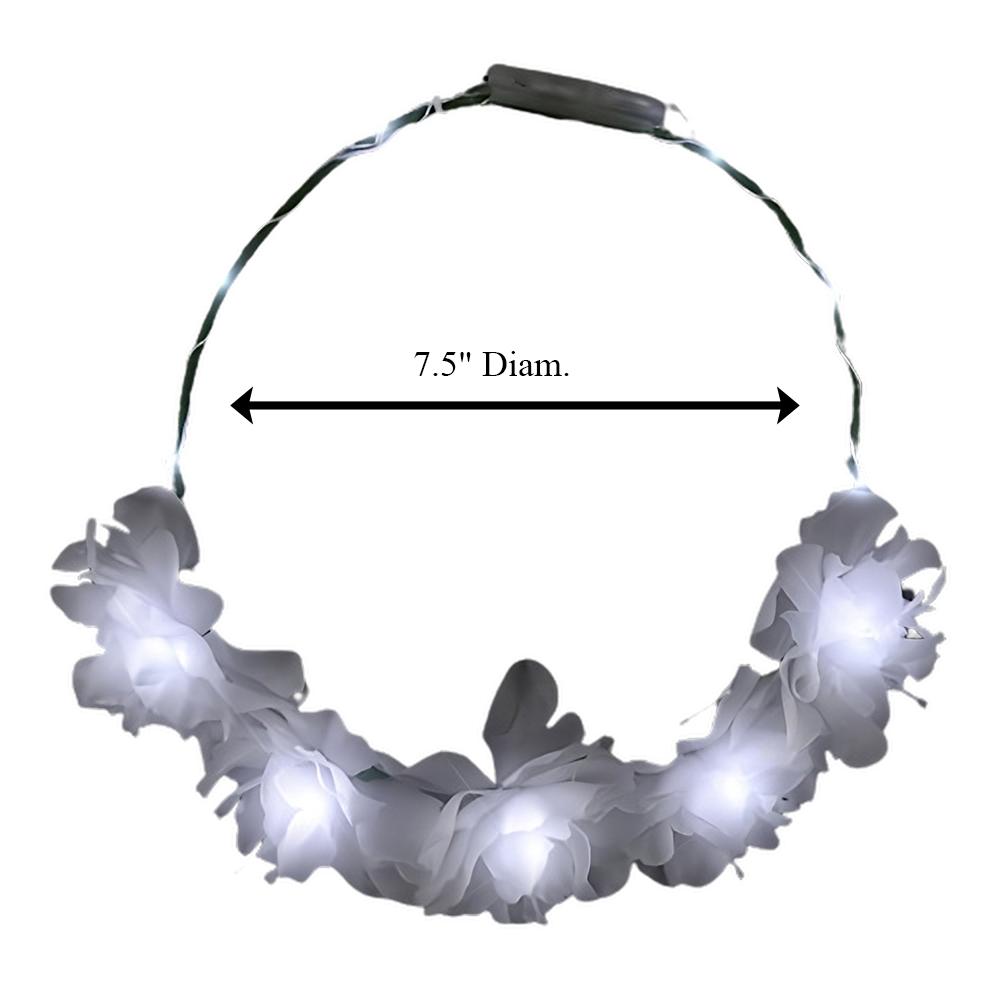 Light Up Floral Princess Cool White Fairy Halo Crown All Products 5
