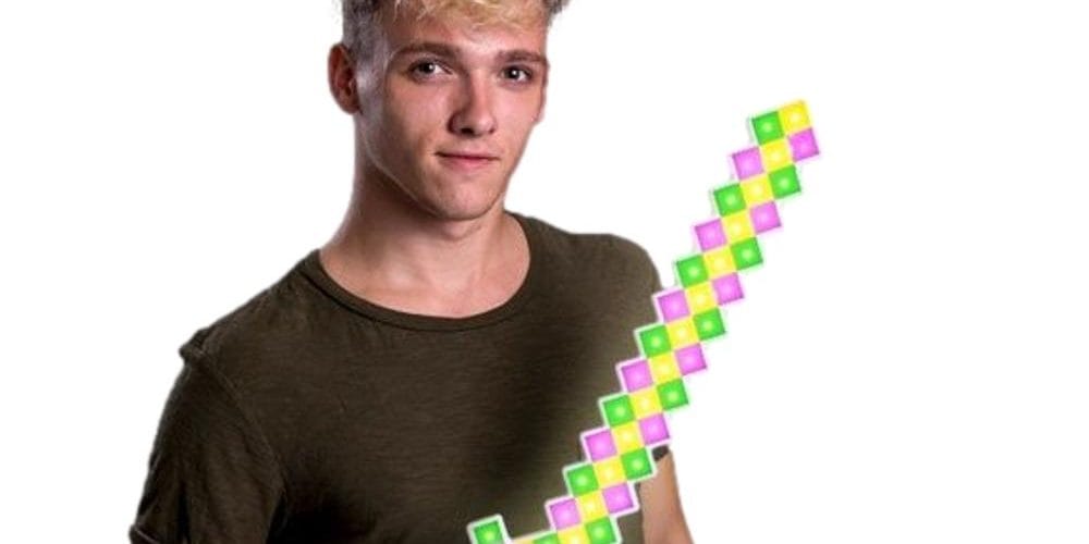 LED Pixelated Mardi Gras Warrior Sword Purple Green Gold All Products