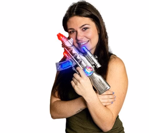 Light Up 12 Inch Space Ball Toy Machine Gun with Galactic Sounds All Products 3