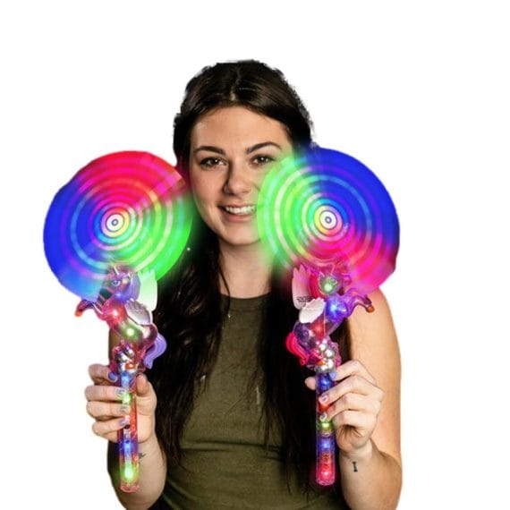 Light Up Unicorn Spinning Windmill Wand Assorted Colors