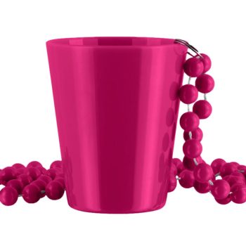 Non Light Up Pink Shot Glass on Pink Beaded Necklaces All Products