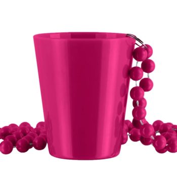 Non Light Up Pink Shot Glass on Pink Beaded Necklaces All Products