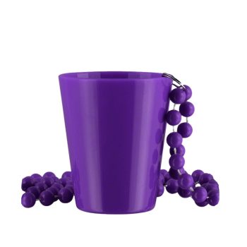 Non Light Up Purple Shot Glass on Purple Beaded Necklaces All Products