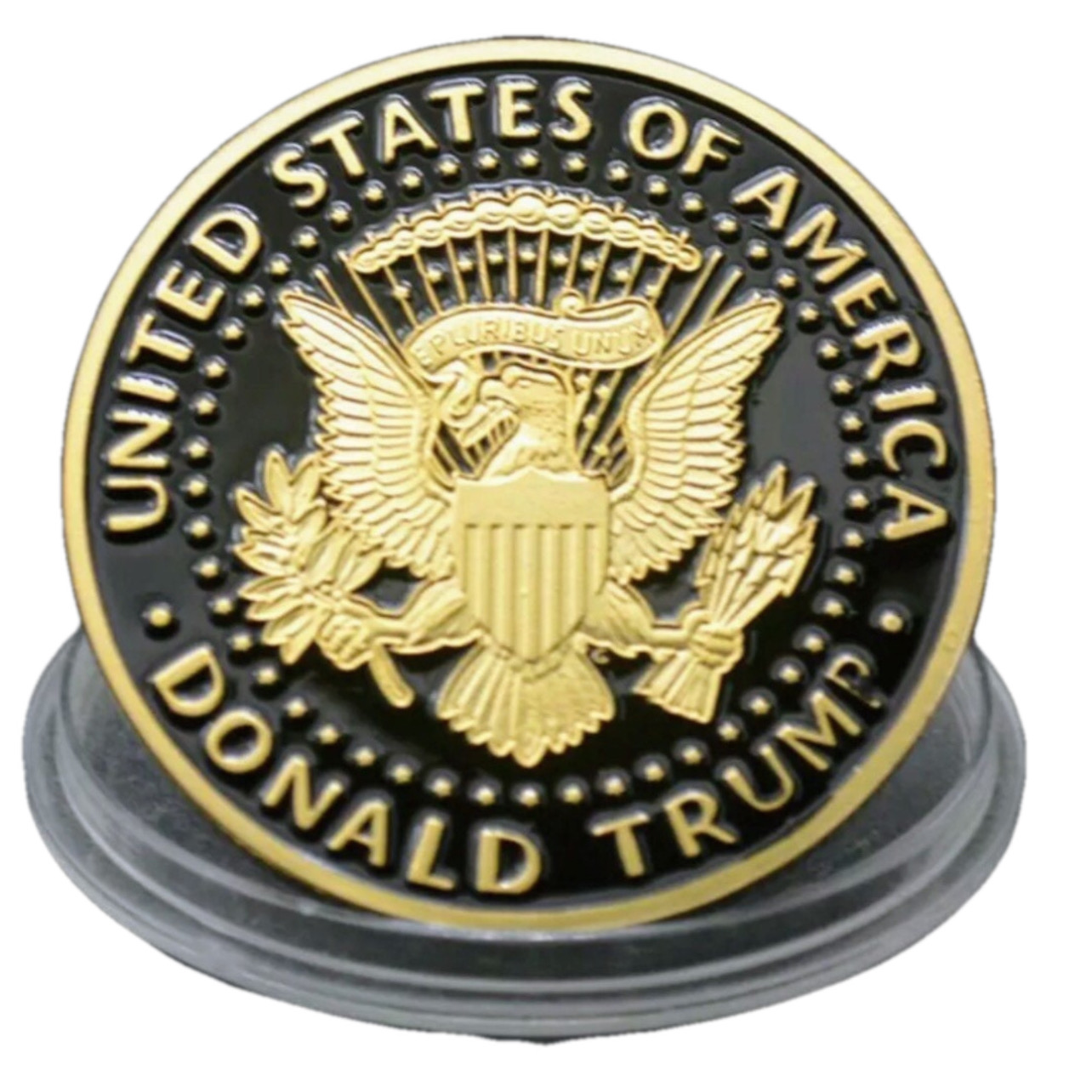 2024 SAVE AMERICA AGAIN Donald Trump Black on Gold Plated Collection Coin All Products 9