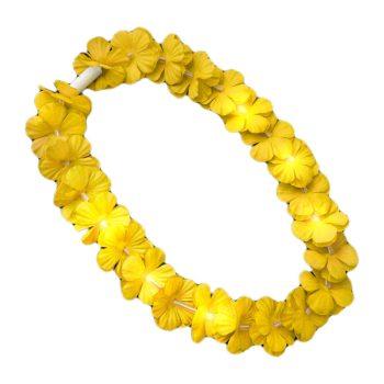 Light Up Hawaiian Flower Lei Necklace Yellow All Products 3