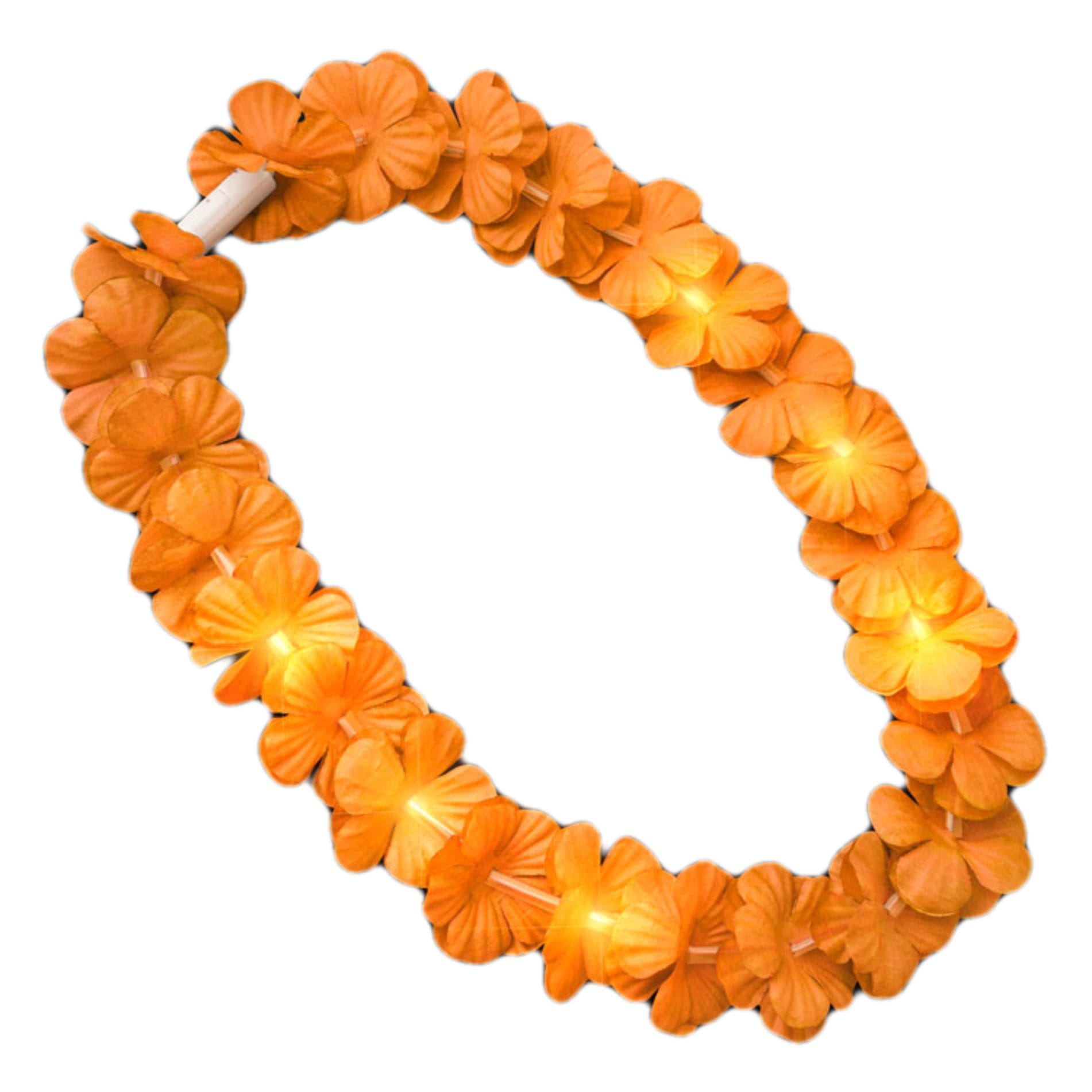Hawaiian Floral Lei Neon Orange main image 1