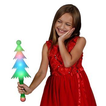 Light Up Frosted Christmas Tree Multicolor Wand with Crystal Ball All Products