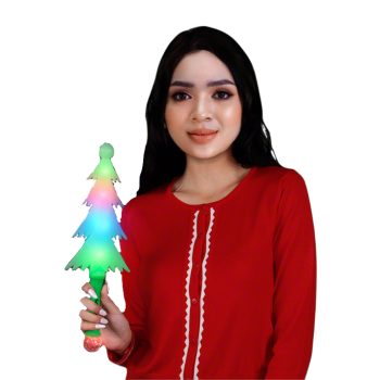 Light Up Frosted Christmas Tree Multicolor Wand with Crystal Ball All Products
