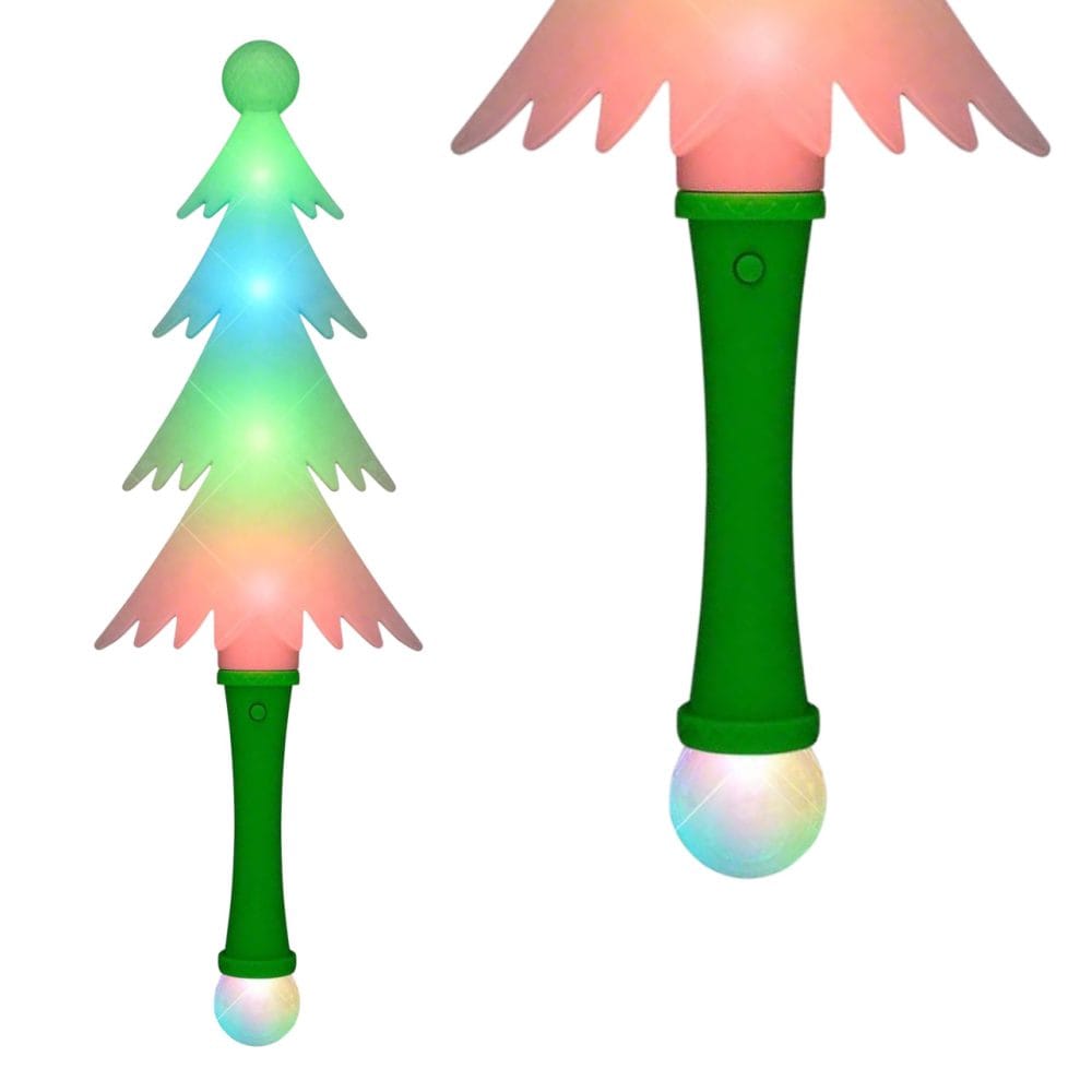 Light Up Frosted Christmas Tree Multicolor Wand with Crystal Ball All Products 6